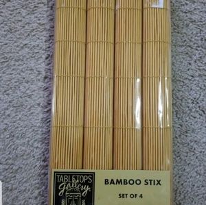 Bamboo Placemats Set of 4 – Natural beige color,